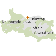 Lage einige Orte im Stadtgebiet von Neuenraden