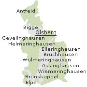 Orte im Stadtgebiet von Olsberg