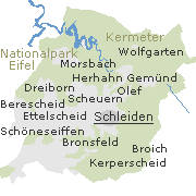 Lage einiger Ortsteile von Schleiden