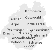Orte im Stadtgebiet von Schmallenberg