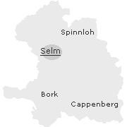 Lage einiger Orte im Stadtgebiet von Selm