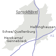 Lage einiger Orte im Stadtgebiet von Gevelsberg