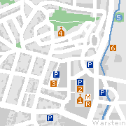 Warstein, Stadtplan der Sehenswürdigkeiten in der Innenstadt