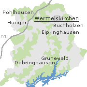 Lage einiger Orte im Stadtgebiet von Wermelskirchen