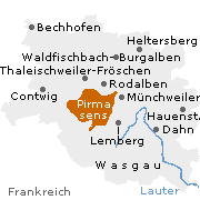 Pirmasens, kreisfreie Stadt in der Rheinhessen-Pfalz