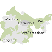 Lage einiger Ortsteile von Bernsdorf