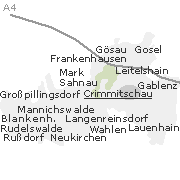 Orte im Stadtgebiet von Crimmitschau
