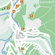 Sehenswertes und Markantes im Ortszentrum von Gornsdorf