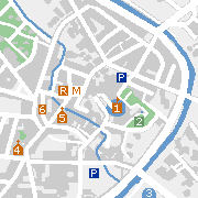 Hoyerswerda, Stadtplan der Sehenswürdigkeiten in der Innenstadt
