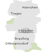 Lage einiger Ortsteile von Kitzscher