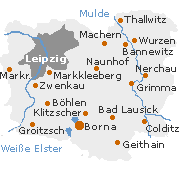 Landkreis Leipzig aus ehem. Muldentalkreis und Leipziger Land, Stadt Leipzig kreisfrei