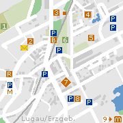 Lugau im Erzgebirge - Stadtplan mit Sehenwürdigkeiten in der Innenstadt