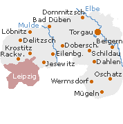 Nordsachsenkreis mit Delitzsch, Oschatz sch und Torgau in Sachsen