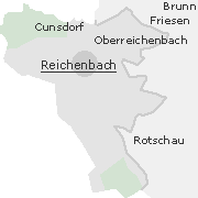 Lage einiger Ortsteile von  Reichenbach
