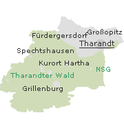 Lage einiger Ortsteile von Tharandt