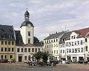 Glauchau Markt mit Rathaus