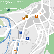 Sehenswertes und Markantes in der Innenstadt von Berga/Elster