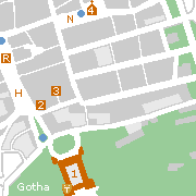 Gotha Stadtplan der Sehenswürdigkeiten in der Innenstadt