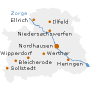 Nordhausen Kreis in Thüringen