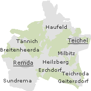 Orte im Stadtgebiet von Remda-Teichel
