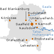 Saalfeld Rudolstadt Kreis in Thüringen